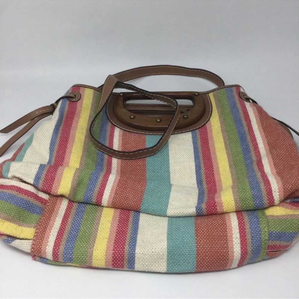 FOSSIL CROSSBODY STRIPES Rainbow PURSE - HAND BAG - Picture 10 of 16